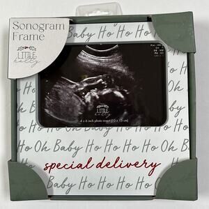 "Special Delivery" Picture Frame White, Red Silver Letters 4x6 Inch Photo